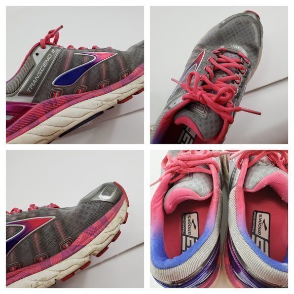 Brooks Transcend 2 Sneakers 11 Pink Purple Gray At - Picture 7 of 8